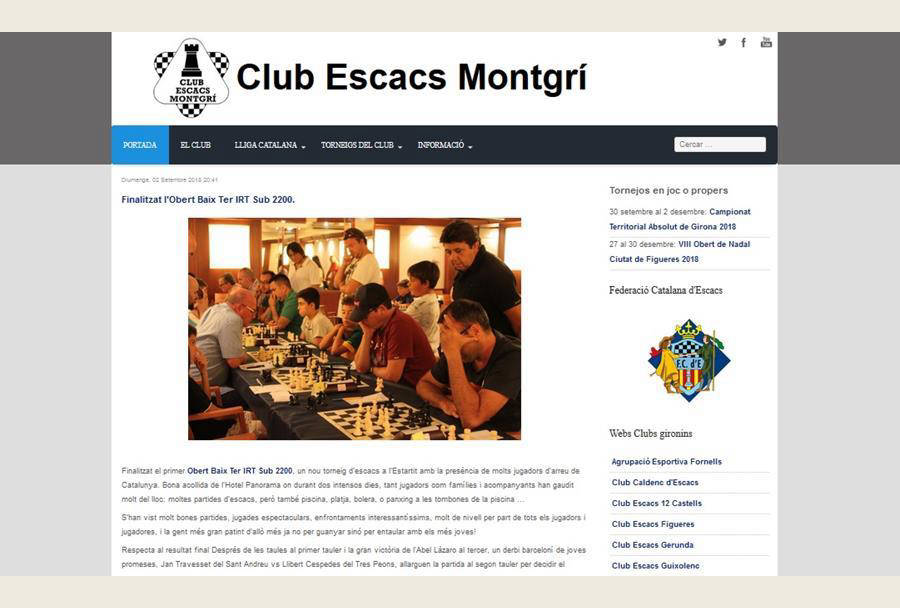 Web Club Escacs Montgrí